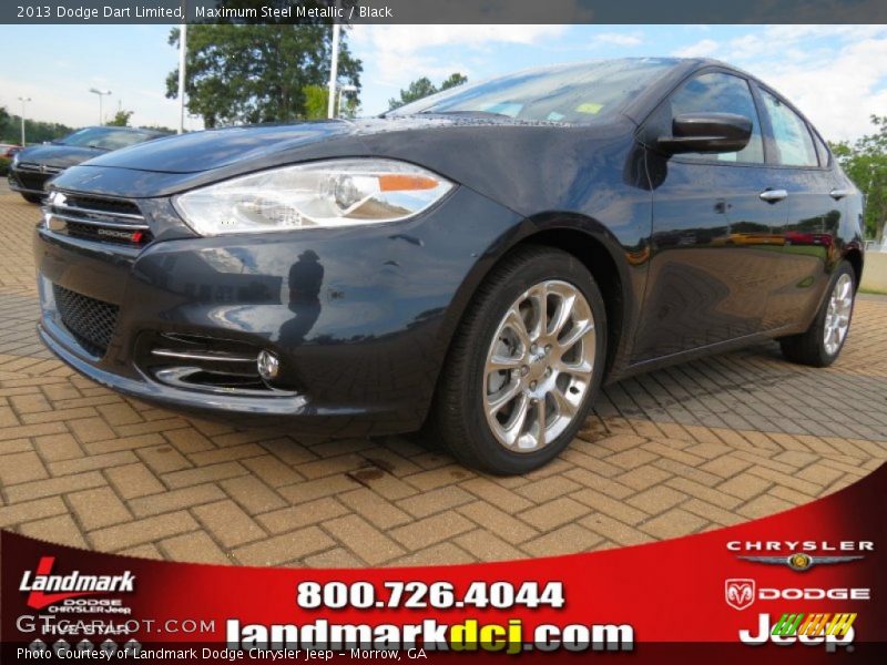 Maximum Steel Metallic / Black 2013 Dodge Dart Limited