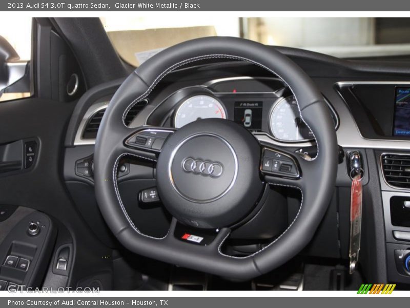 Glacier White Metallic / Black 2013 Audi S4 3.0T quattro Sedan