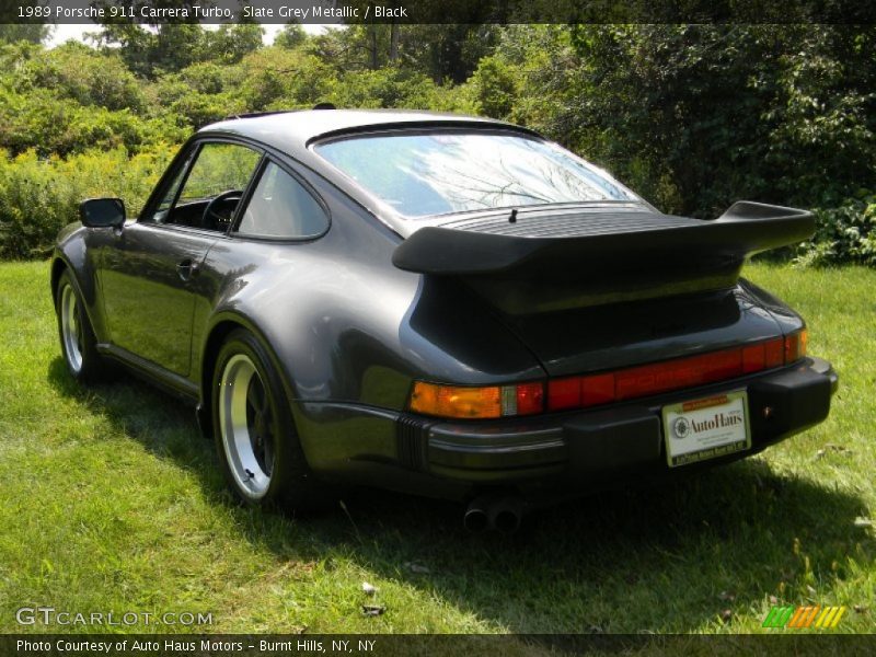 Slate Grey Metallic / Black 1989 Porsche 911 Carrera Turbo