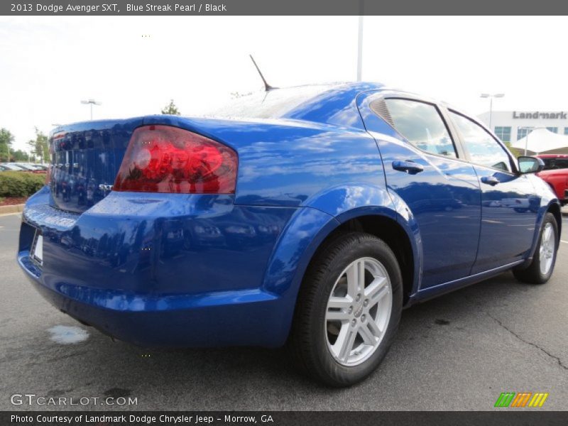 Blue Streak Pearl / Black 2013 Dodge Avenger SXT