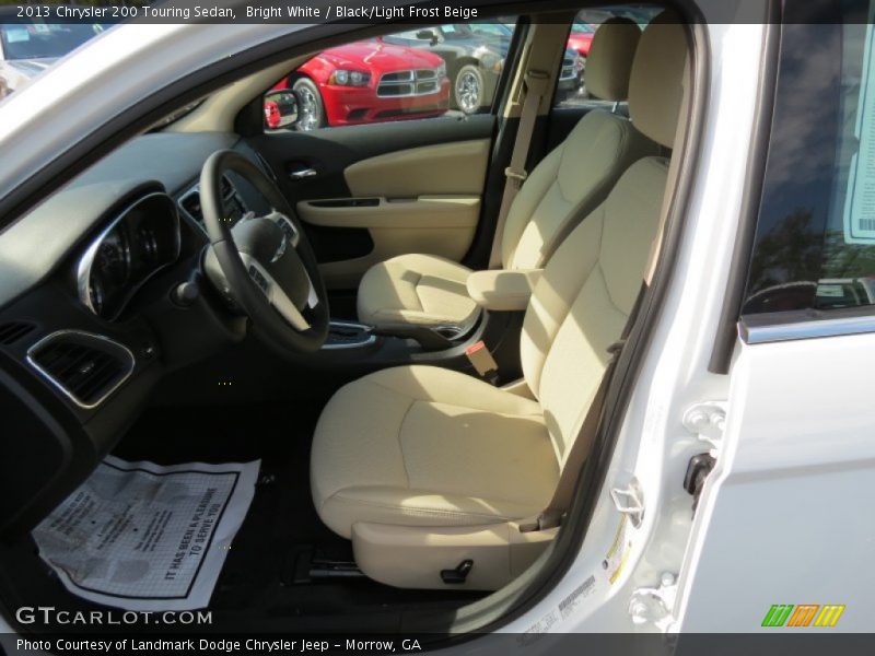 Bright White / Black/Light Frost Beige 2013 Chrysler 200 Touring Sedan