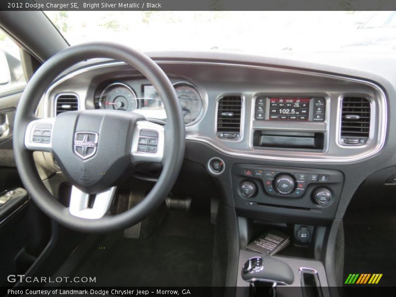 Bright Silver Metallic / Black 2012 Dodge Charger SE