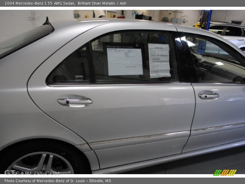 Brilliant Silver Metallic / Ash 2004 Mercedes-Benz S 55 AMG Sedan