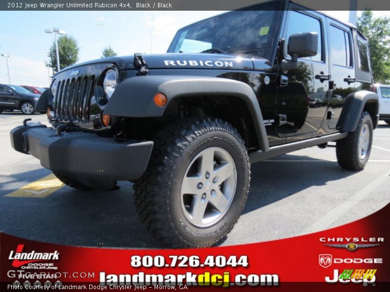 Black / Black 2012 Jeep Wrangler Unlimited Rubicon 4x4