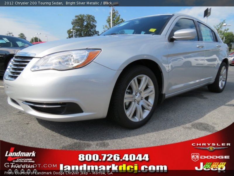 Bright Silver Metallic / Black 2012 Chrysler 200 Touring Sedan