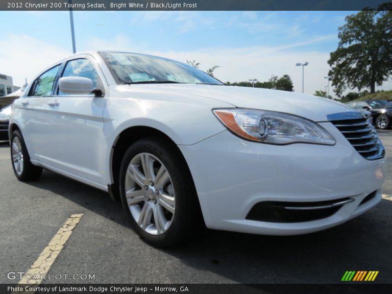 Bright White / Black/Light Frost 2012 Chrysler 200 Touring Sedan