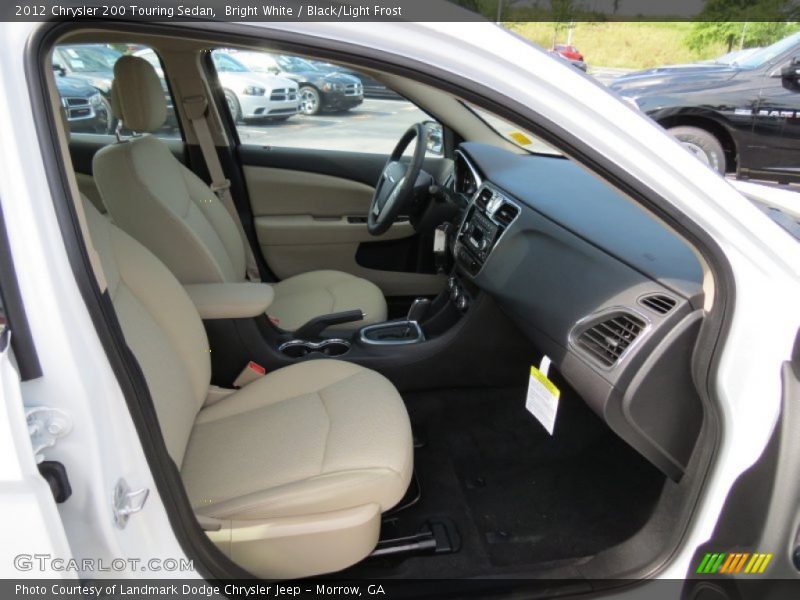 Bright White / Black/Light Frost 2012 Chrysler 200 Touring Sedan