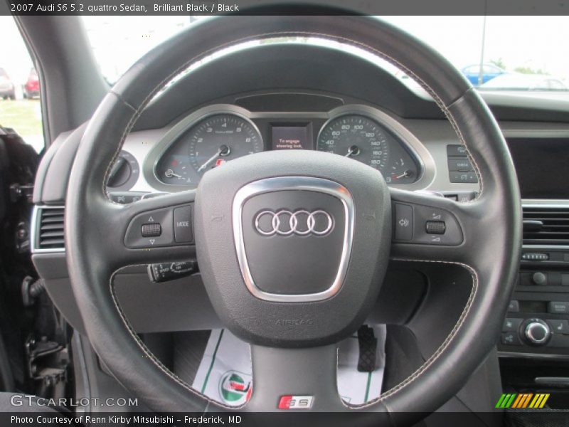 Brilliant Black / Black 2007 Audi S6 5.2 quattro Sedan