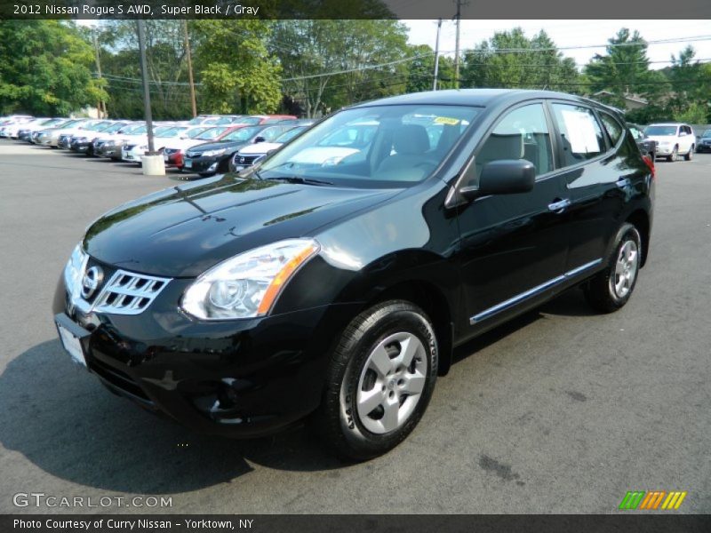 Super Black / Gray 2012 Nissan Rogue S AWD