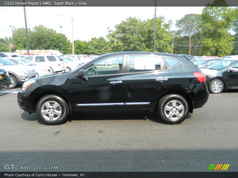 Super Black / Gray 2012 Nissan Rogue S AWD