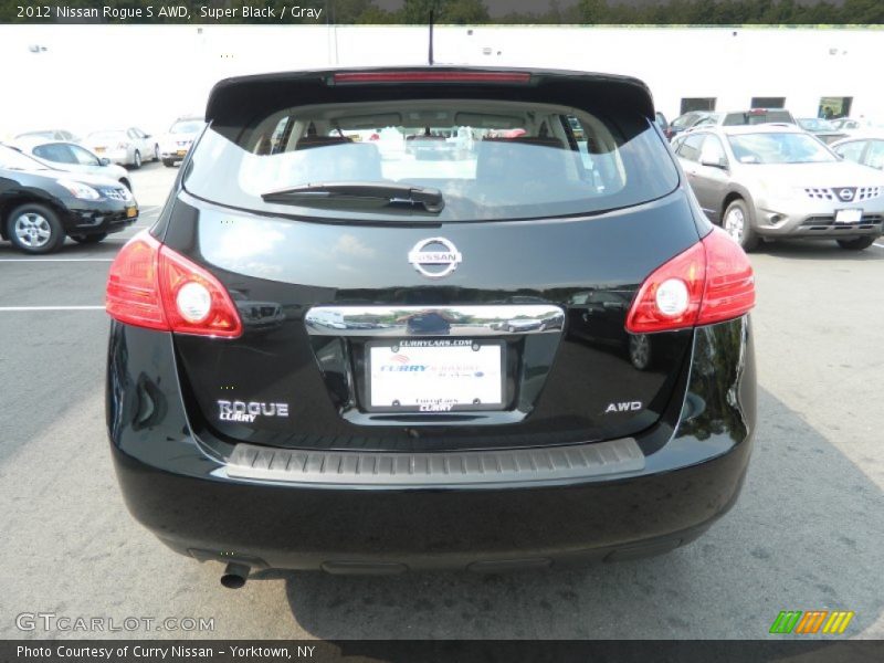 Super Black / Gray 2012 Nissan Rogue S AWD
