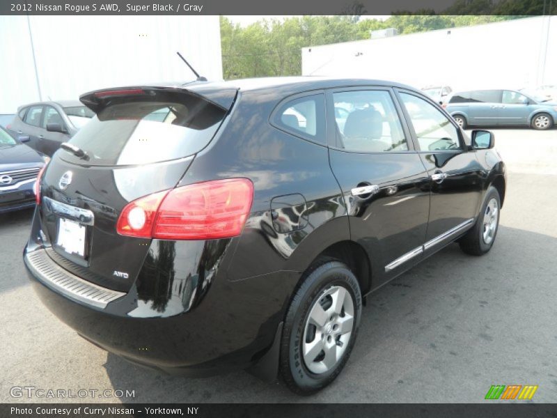 Super Black / Gray 2012 Nissan Rogue S AWD