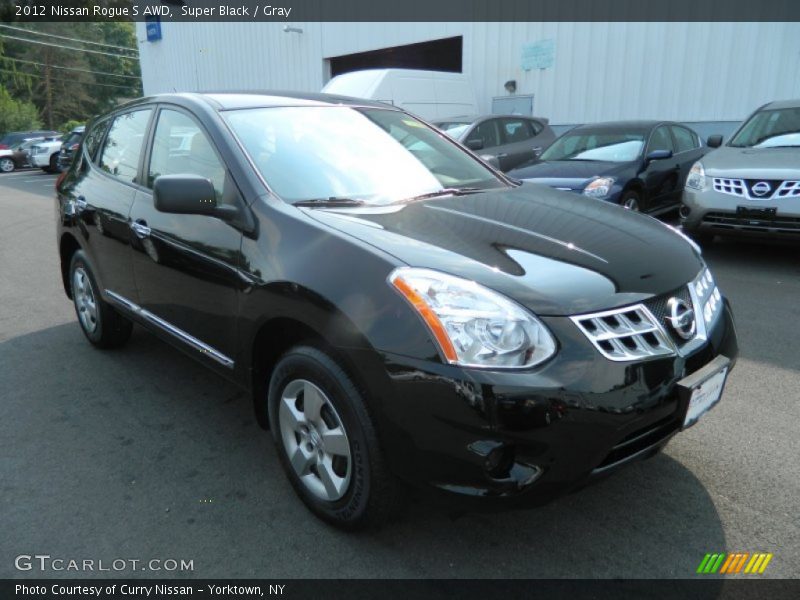 Super Black / Gray 2012 Nissan Rogue S AWD