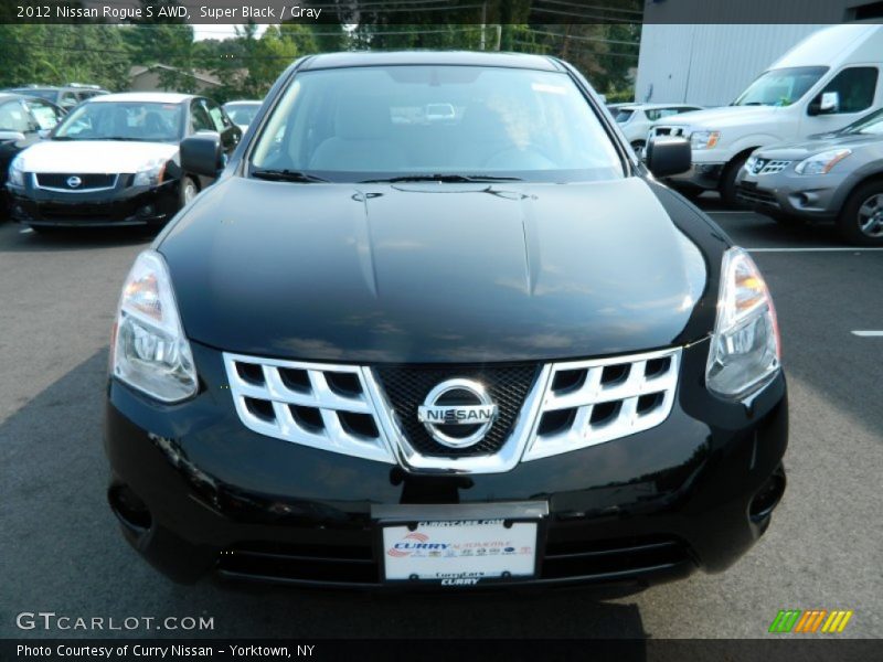 Super Black / Gray 2012 Nissan Rogue S AWD