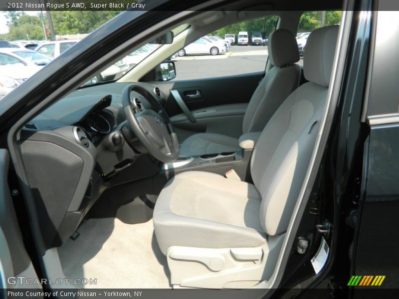Super Black / Gray 2012 Nissan Rogue S AWD