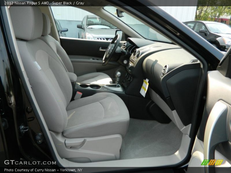 Super Black / Gray 2012 Nissan Rogue S AWD