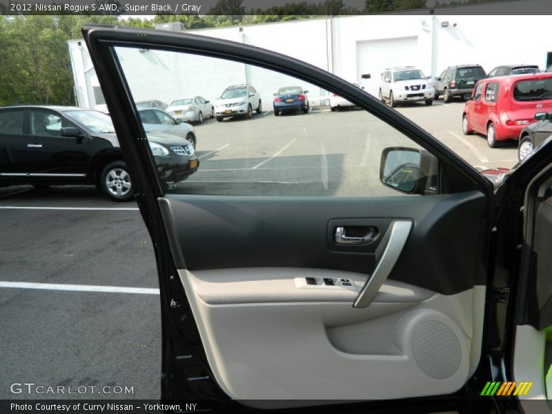 Super Black / Gray 2012 Nissan Rogue S AWD