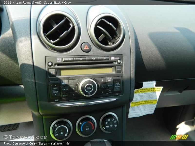 Super Black / Gray 2012 Nissan Rogue S AWD