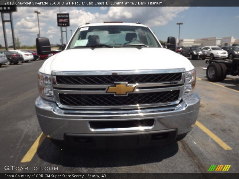 Summit White / Dark Titanium 2013 Chevrolet Silverado 3500HD WT Regular Cab Chassis