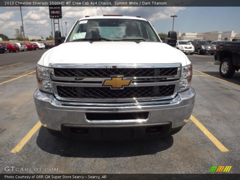 Summit White / Dark Titanium 2013 Chevrolet Silverado 3500HD WT Crew Cab 4x4 Chassis