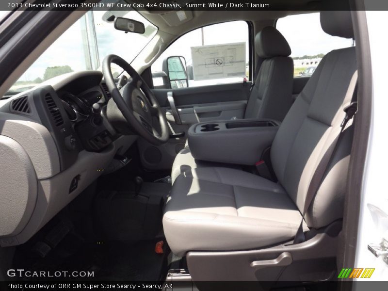 Summit White / Dark Titanium 2013 Chevrolet Silverado 3500HD WT Crew Cab 4x4 Chassis
