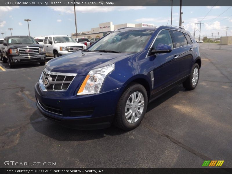 Xenon Blue Metallic / Titanium/Ebony 2012 Cadillac SRX Luxury