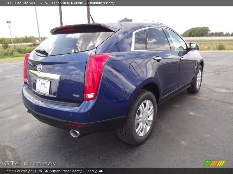Xenon Blue Metallic / Titanium/Ebony 2012 Cadillac SRX Luxury