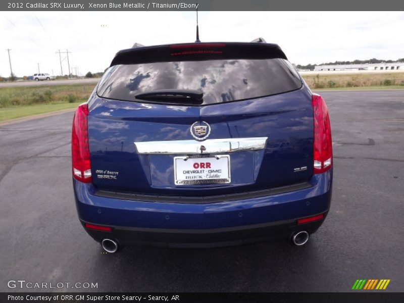Xenon Blue Metallic / Titanium/Ebony 2012 Cadillac SRX Luxury