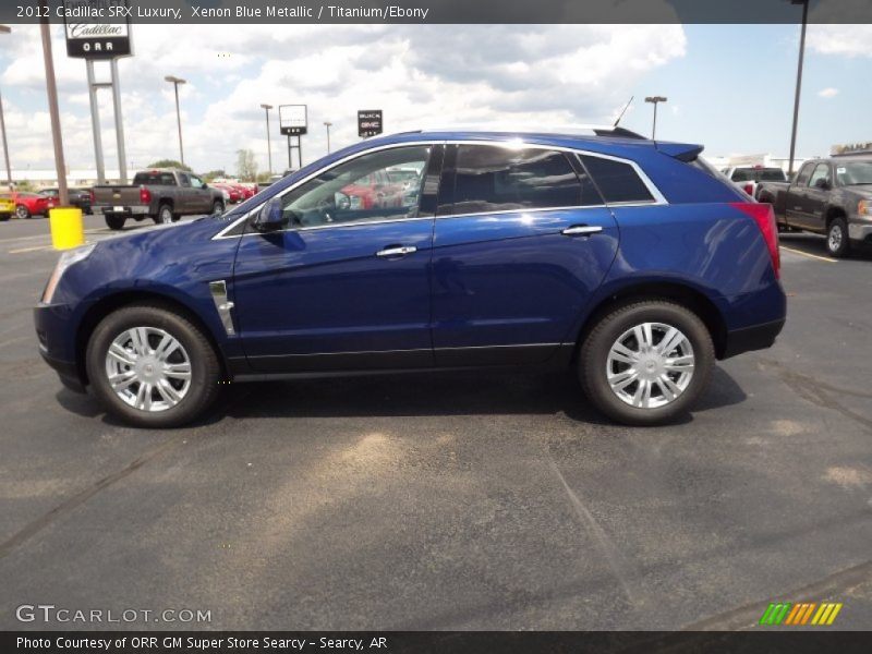 Xenon Blue Metallic / Titanium/Ebony 2012 Cadillac SRX Luxury