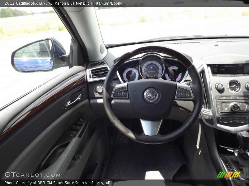 Xenon Blue Metallic / Titanium/Ebony 2012 Cadillac SRX Luxury