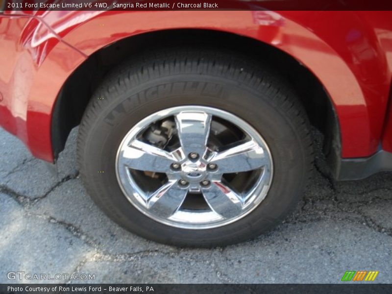 Sangria Red Metallic / Charcoal Black 2011 Ford Escape Limited V6 4WD