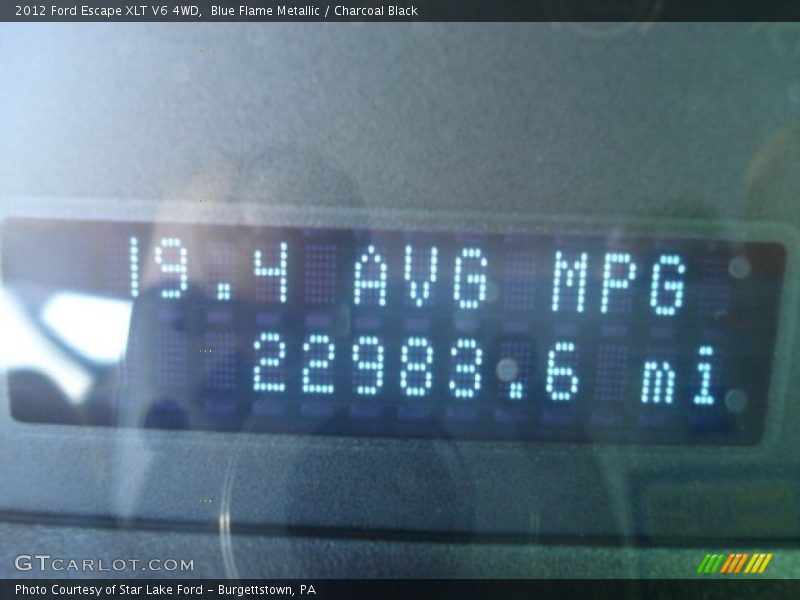 Blue Flame Metallic / Charcoal Black 2012 Ford Escape XLT V6 4WD