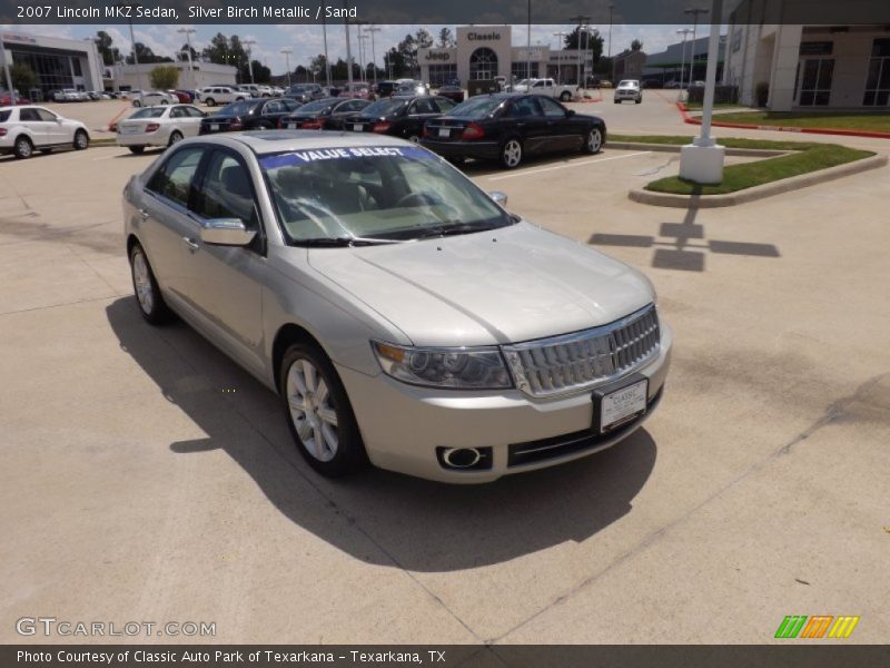 Silver Birch Metallic / Sand 2007 Lincoln MKZ Sedan