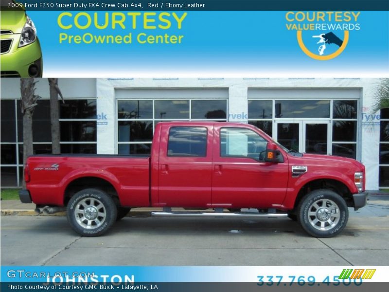 Red / Ebony Leather 2009 Ford F250 Super Duty FX4 Crew Cab 4x4