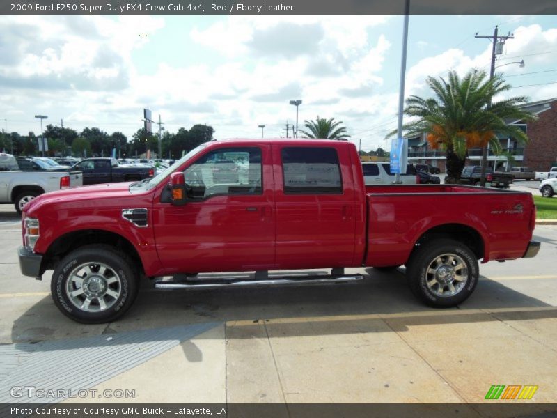 Red / Ebony Leather 2009 Ford F250 Super Duty FX4 Crew Cab 4x4