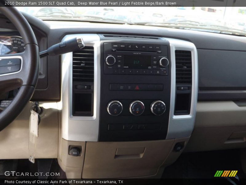 Deep Water Blue Pearl / Light Pebble Beige/Bark Brown 2010 Dodge Ram 1500 SLT Quad Cab