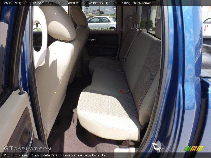 Deep Water Blue Pearl / Light Pebble Beige/Bark Brown 2010 Dodge Ram 1500 SLT Quad Cab