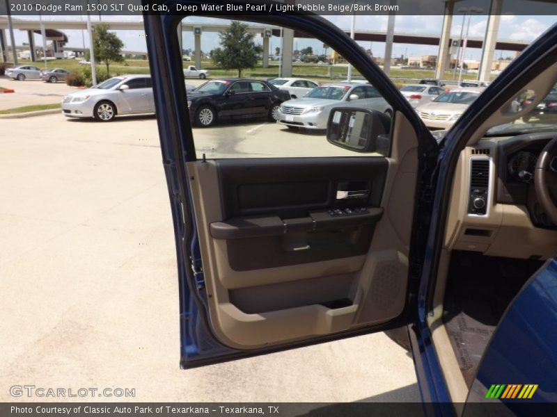 Deep Water Blue Pearl / Light Pebble Beige/Bark Brown 2010 Dodge Ram 1500 SLT Quad Cab