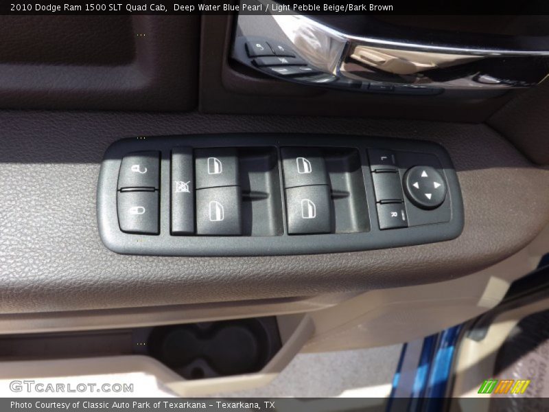Deep Water Blue Pearl / Light Pebble Beige/Bark Brown 2010 Dodge Ram 1500 SLT Quad Cab