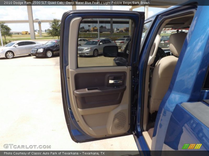 Deep Water Blue Pearl / Light Pebble Beige/Bark Brown 2010 Dodge Ram 1500 SLT Quad Cab