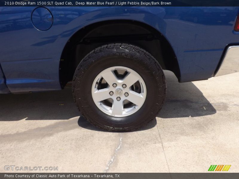 Deep Water Blue Pearl / Light Pebble Beige/Bark Brown 2010 Dodge Ram 1500 SLT Quad Cab