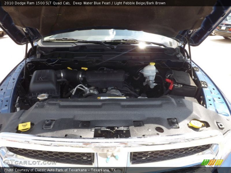 Deep Water Blue Pearl / Light Pebble Beige/Bark Brown 2010 Dodge Ram 1500 SLT Quad Cab