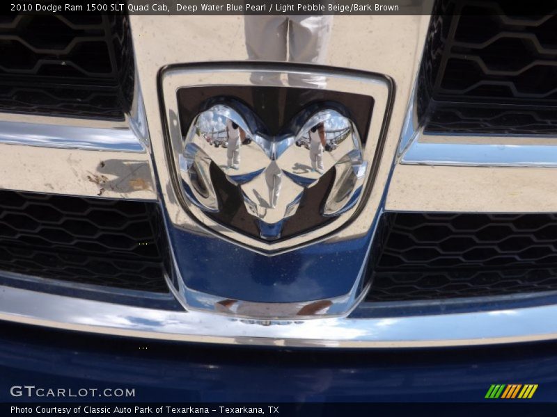 Deep Water Blue Pearl / Light Pebble Beige/Bark Brown 2010 Dodge Ram 1500 SLT Quad Cab