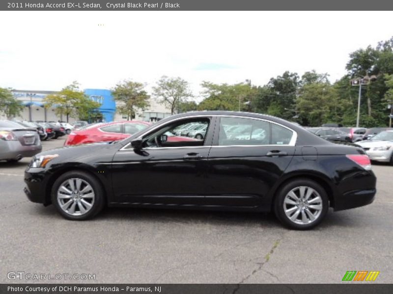 Crystal Black Pearl / Black 2011 Honda Accord EX-L Sedan