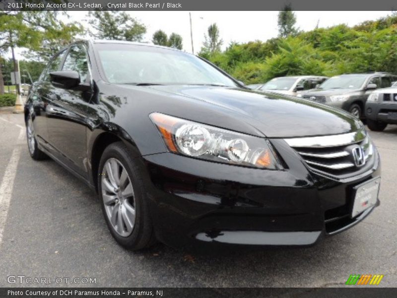 Crystal Black Pearl / Black 2011 Honda Accord EX-L Sedan