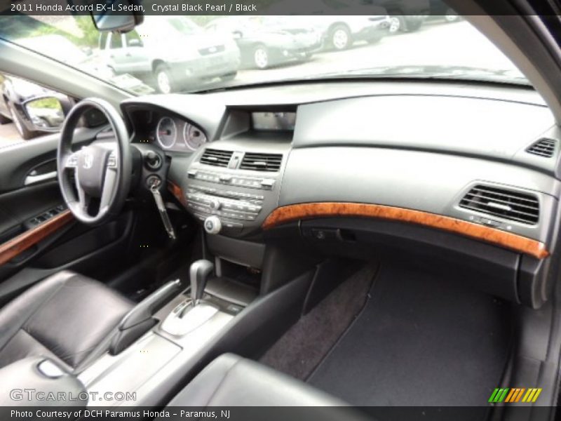 Crystal Black Pearl / Black 2011 Honda Accord EX-L Sedan