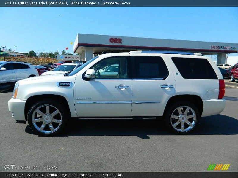 White Diamond / Cashmere/Cocoa 2010 Cadillac Escalade Hybrid AWD