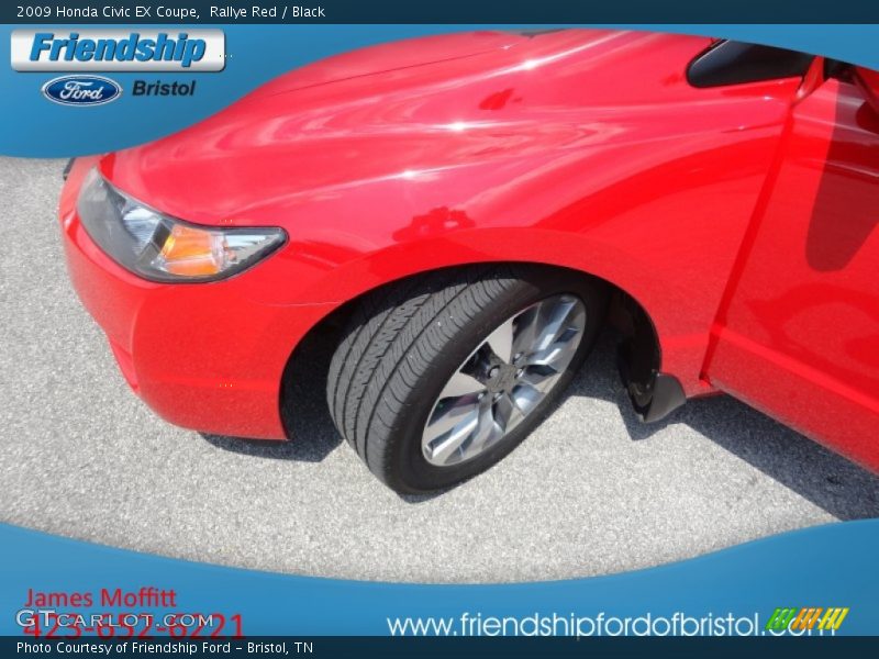 Rallye Red / Black 2009 Honda Civic EX Coupe
