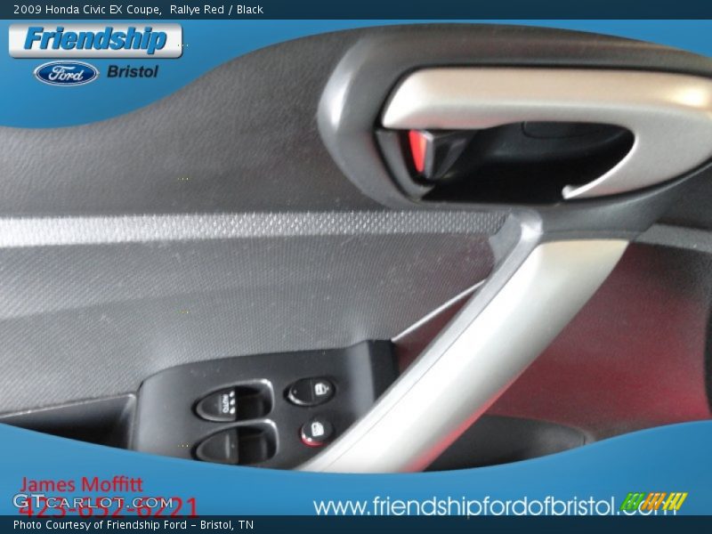 Rallye Red / Black 2009 Honda Civic EX Coupe