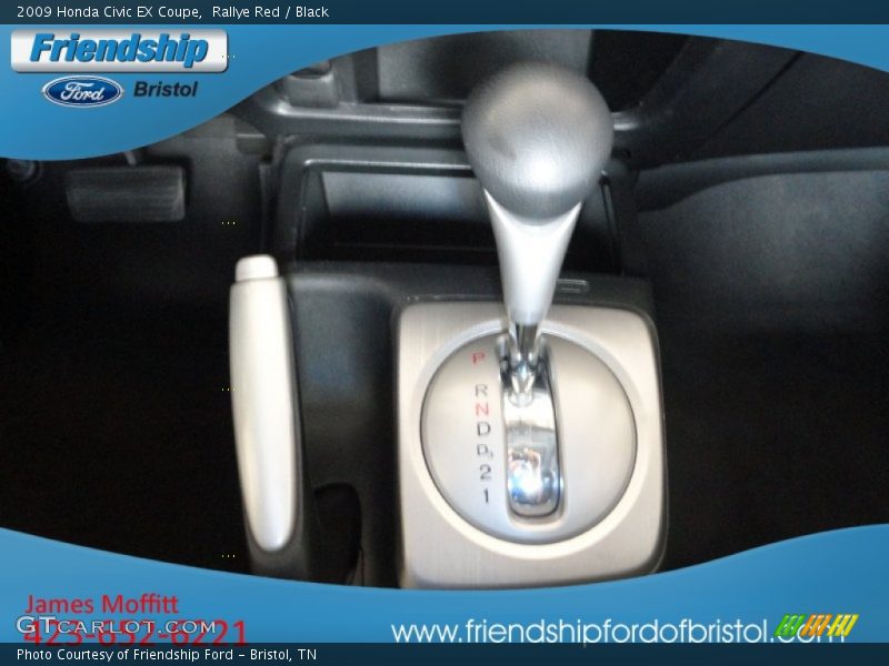 Rallye Red / Black 2009 Honda Civic EX Coupe